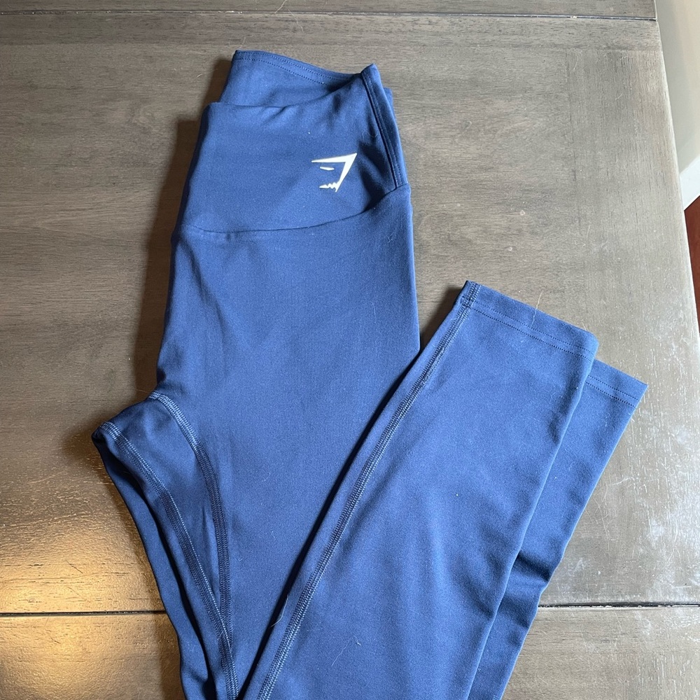 DARK BLUE GYMSHARK TRAINING LEGGINGS